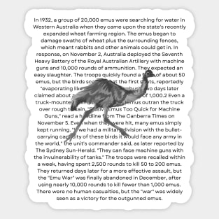 The Great Emu War Sticker